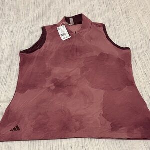Adidas Women's Muscle Tee in Burgundy